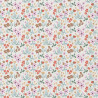 Algodón estampado MATHILDE Crudo / Rojo